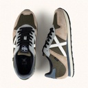 MUNICH MASSANA CLASSIC MAN 617 Retro Running Sneakers Khaki and Sand with White and Blue details (7)