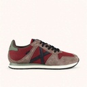 MUNICH MASSANA CLASSIC MAN 621 Retro Running Sneakers Maroon and Brown with Green and Black details (1)