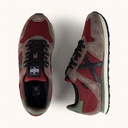 MUNICH MASSANA CLASSIC MAN 621 Retro Running Sneakers Maroon and Brown with Green and Black details (7)