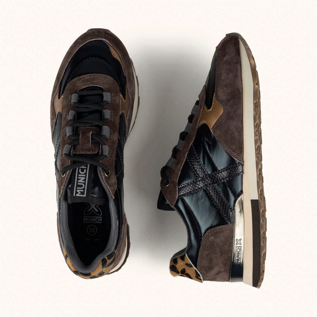 MUNICH SUNSET WMN 68 Sneakers with a futuristic design Black, Brown and Animal Print (7)