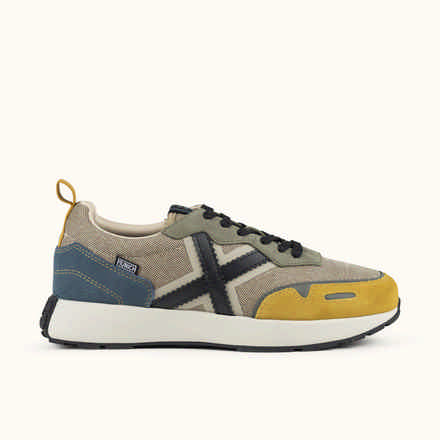 MUNICH XEMINE 113 Urban sports sneakers in Beige, Grey and Mustard (2)