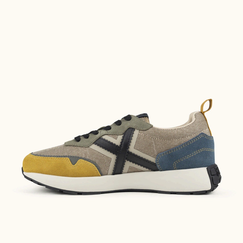 MUNICH XEMINE 113 Urban sports sneakers in Beige, Grey and Mustard (4)