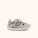 MUNICH BABY GOAL W 33 Kids Barefoot classic and flat sneakers Beige with Animal Print and Velcro (1)