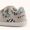 MUNICH BABY GOAL W 33 Kids Barefoot classic and flat sneakers Beige with Animal Print and Velcro (3)