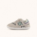 MUNICH BABY GOAL W 33 Kids Barefoot classic and flat sneakers Beige with Animal Print and Velcro (4)