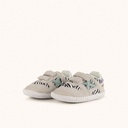 MUNICH BABY GOAL W 33 Kids Barefoot classic and flat sneakers Beige with Animal Print and Velcro (6)