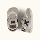 MUNICH BABY GOAL W 36 Barefoot kids shoes Classic and flat trainers White and Grey with Double Velcro (7)