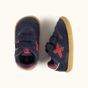 MUNICH BABY GOAL W 37 Classic and flat kids' trainers in navy blue and red with velcro closure (7)