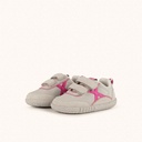 MUNICH BABY KODA W 26 - Children's Barefoot sports trainers in grey and fuchsia with double velcro fastening. (6)