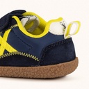 MUNICH BABY KODA W 28 - Children's Barefoot sports trainers in navy blue and yellow with double velcro fastening. (3)