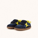MUNICH BABY KODA W 28 - Children's Barefoot sports trainers in navy blue and yellow with double velcro fastening. (6)
