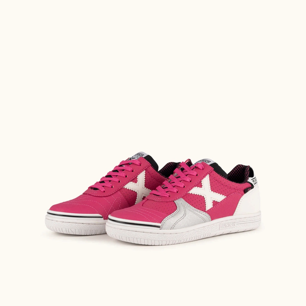 MUNICH G3 469 Indoor football shoes in fuchsia and white. (6)