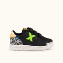 MUNICH G-3 KID VCO 467 Children's Indoor Football Shoes Black and Green with Velcro (1)
