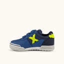 MUNICH G-3 KID VCO 468 Children's Indoor Football Shoes Blue and Yellow with Velcro (4)