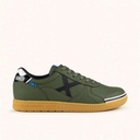 MUNICH G-3 477 Khaki green futsal shoes with black details and laces (1)