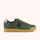 MUNICH G-3 477 Khaki green futsal shoes with black details and laces (2)