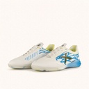 MUNICH RONDO 25 White futsal shoes with blue and yellow details with laces (6)