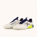 MUNICH RONDO 26 White futsal shoes with navy blue, neon yellow and orange details with laces (6)