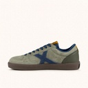 MUNICH BREAK PREMIUM 56 Retro tennis and skate Sneakers low-top olive green and navy blue with brown sole (4)