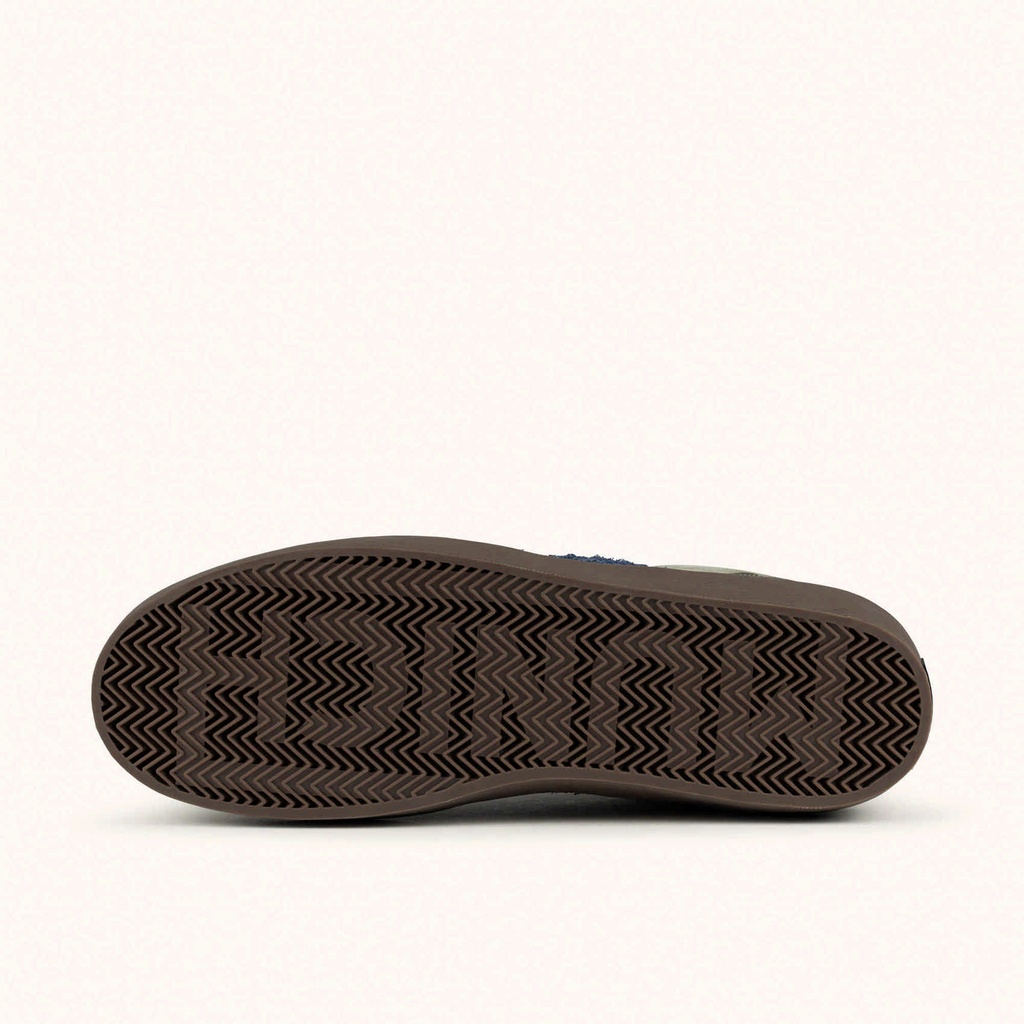 MUNICH BREAK PREMIUM 56 Retro tennis and skate Sneakers low-top olive green and navy blue with brown sole (5)