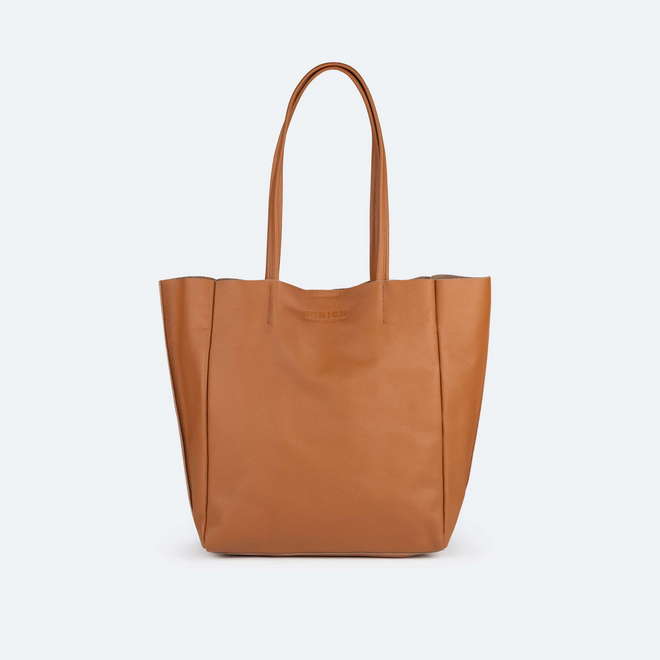 Bolso Shopper de Piel Vacuna Color Cuero | LOFT (1)