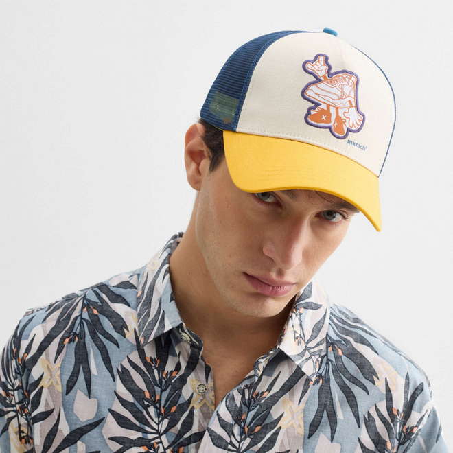 Gorra MUNICH trucker cartoon streetwear de algodón-poliéster tricolor (1)