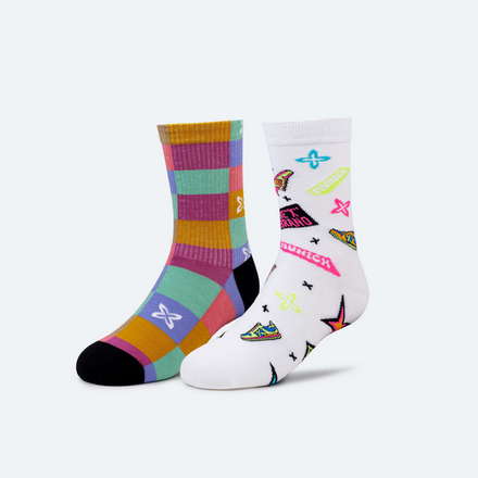 Calcetines MUNICH crew sport de algodón-poliéster-espandex negro (8)