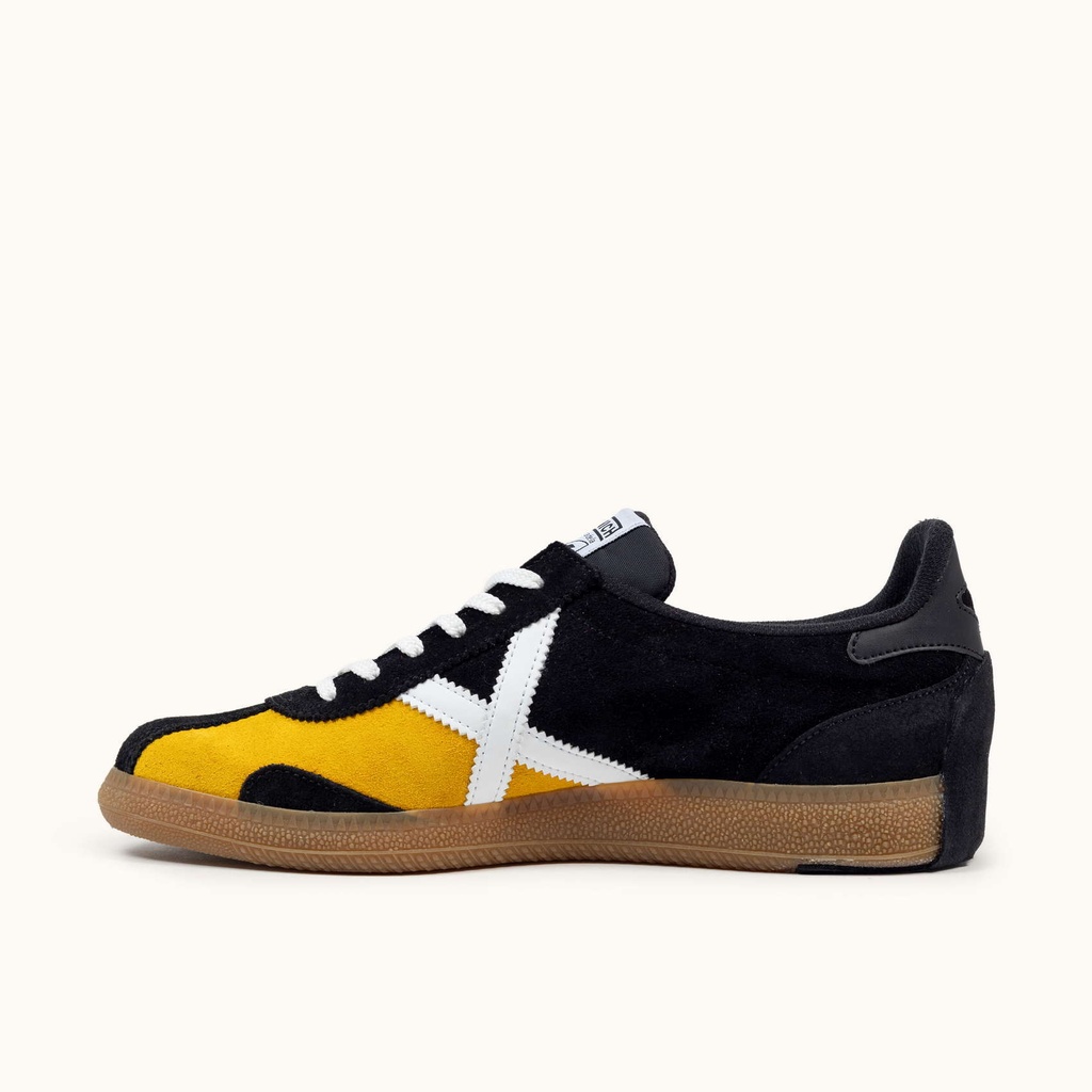 MUNICH ARQUERO 29 Zapatillas clÃ¡sicas balonmano retro negro y amarillo profesional (4)