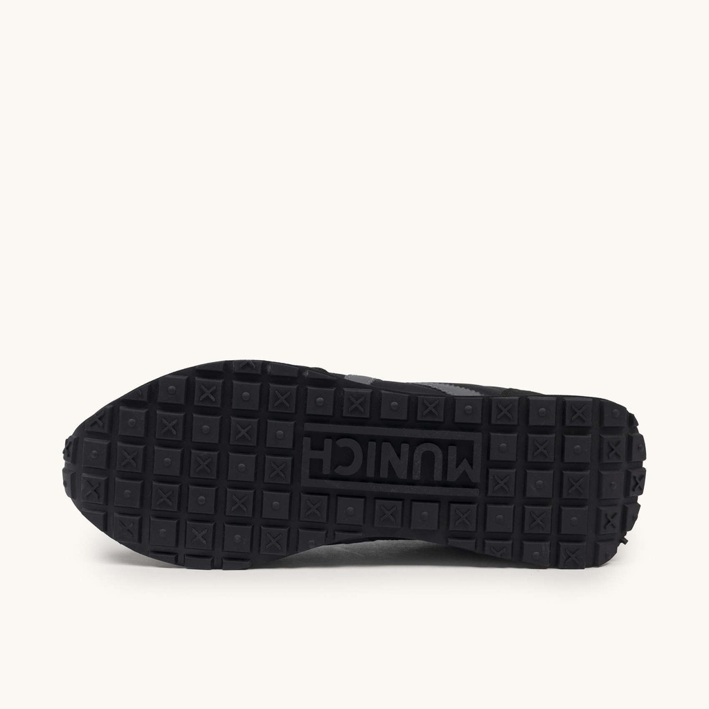 MUNICH RUSH 06 Retro Running Zapatilla Deportiva Negra con Detalles en Antracita y Gris (5)