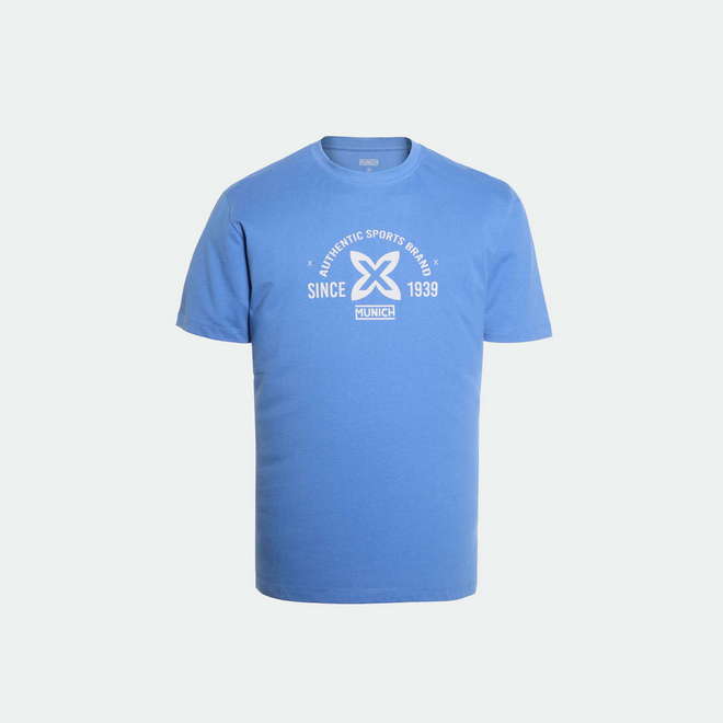 Camiseta MUNICH de algodón celeste (1)
