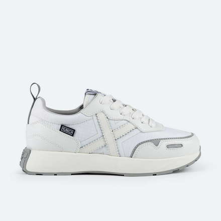MUNICH XEMINE 70 Sneakers Zapatilla Deportiva Unisex Blanca y Gris con Plataforma (2)