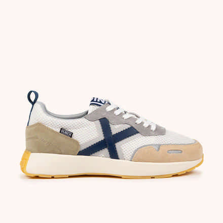 MUNICH XEMINE 70 Sneakers Zapatilla Deportiva Unisex Blanca y Gris con Plataforma (9)