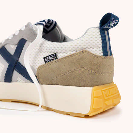 MUNICH XEMINE 70 Sneakers Zapatilla Deportiva Unisex Blanca y Gris con Plataforma (10)