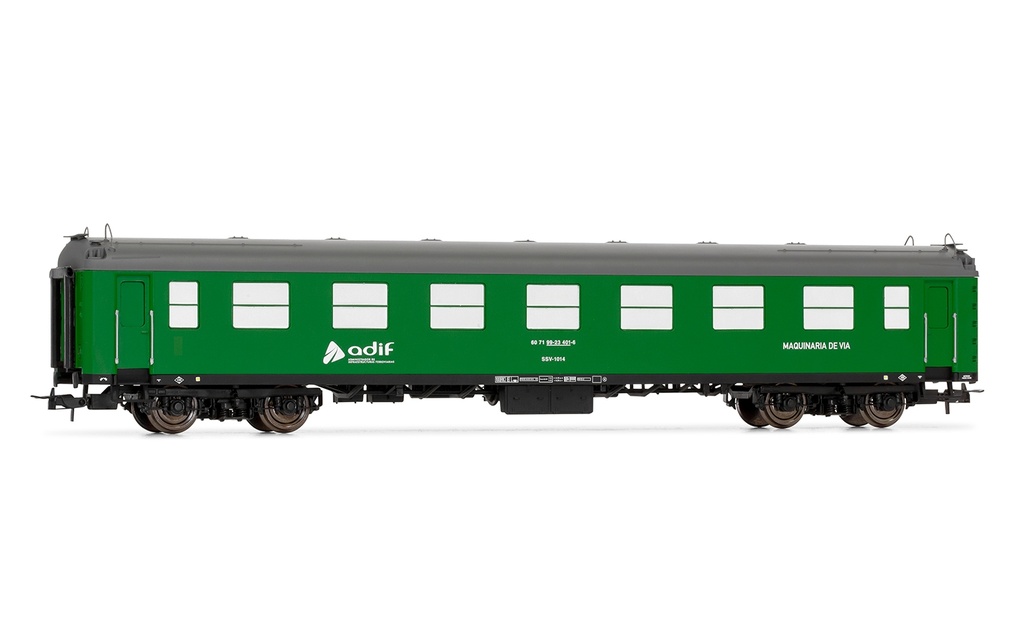 E5095 ADIF, coche SSV-1014, decoración “Maquinaria de via”, ép. VI