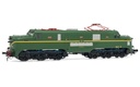 RENFE locomotora electrica 277.047, decoración verde/amarillo, ép. IV