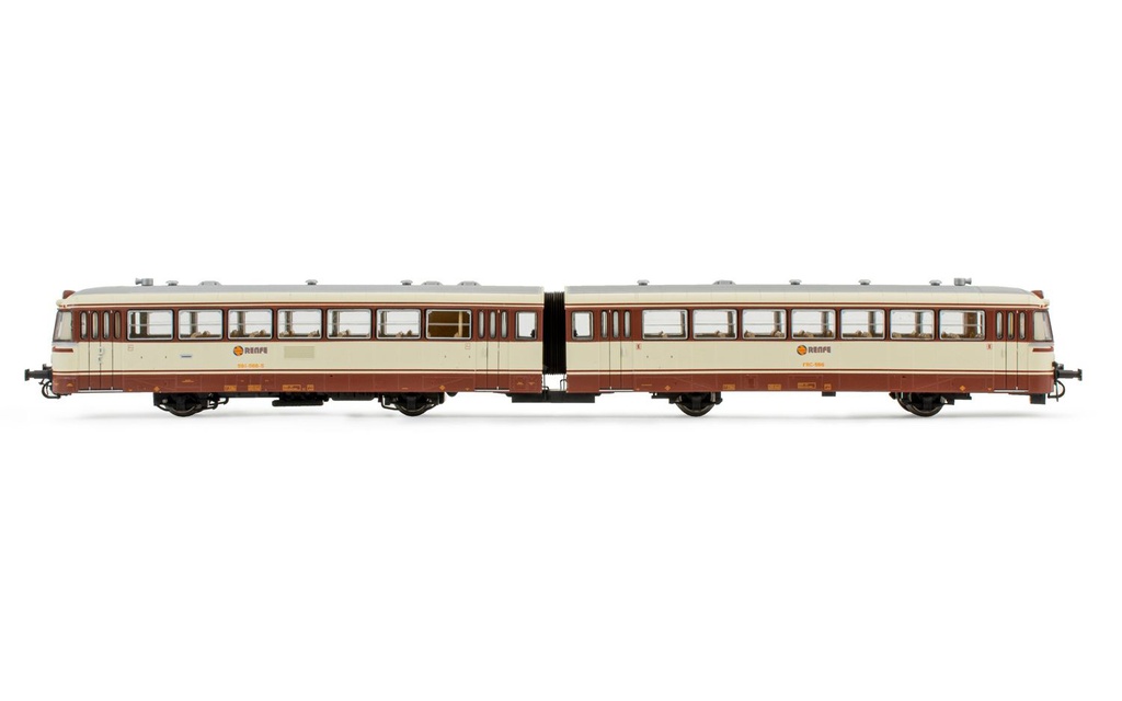 RENFE, set de 2 unidades, automotor diésel "Ferrobus" serie 591.500, decoración “Estrella”, ép. IV, con decoder de sonido