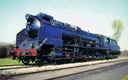 RENFE, locomotora de vapor 151F-3106 «Santa-Fé», con lámparas modernas y tender de fuel