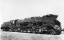 RENFE, locomotora de vapor 5001 «Santa-Fé», con lámparas antiguas y tender de carbón