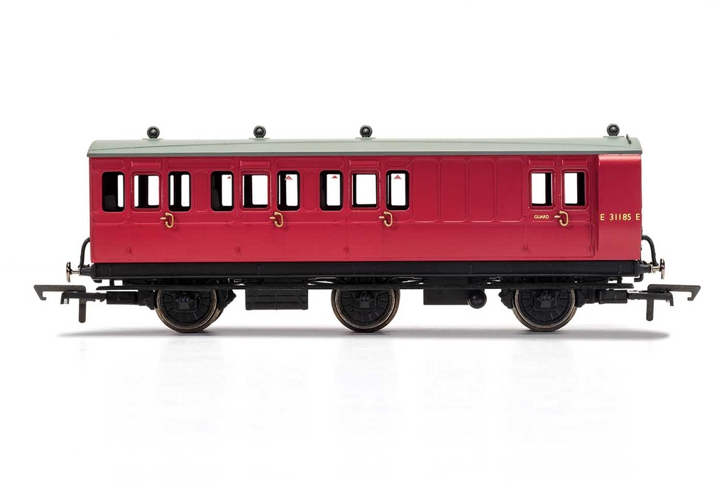 BR, 6 Wheel Coach, Brake 3rd Class, E31185 - Era 4
