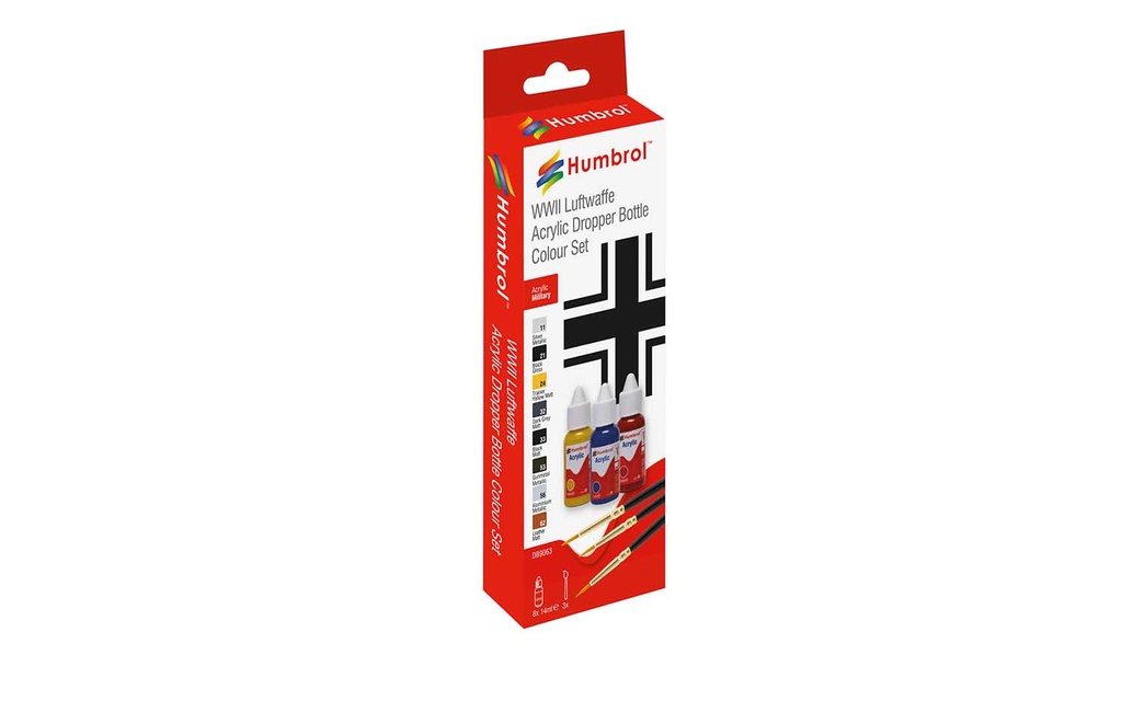 Acrylic Paint and Brush Pack: Luftwffe WWII Colours