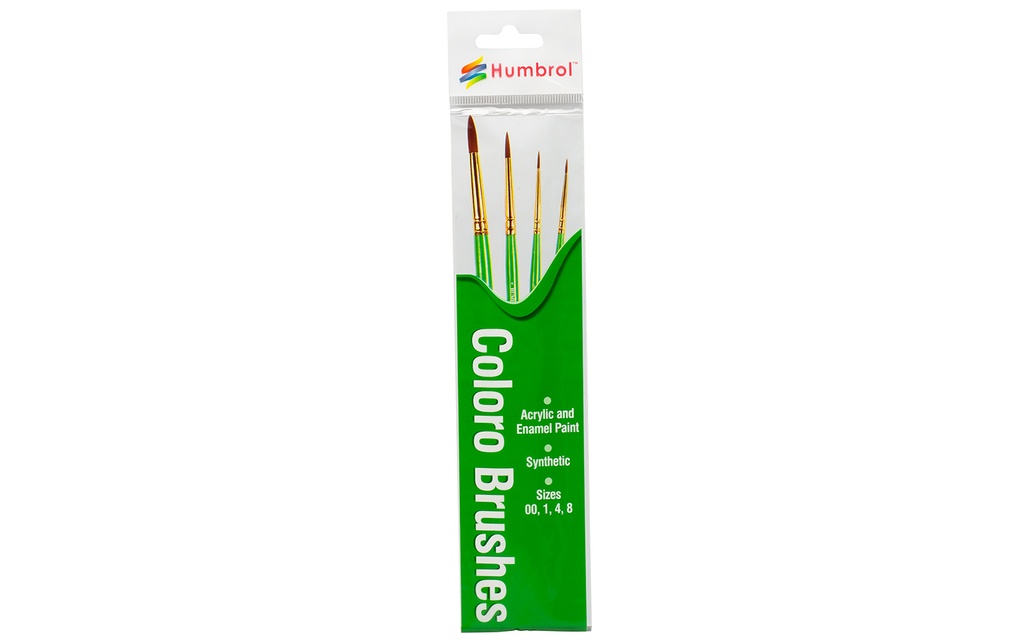 Coloro Brush Pack - (Sizes: 00/1/4/8)