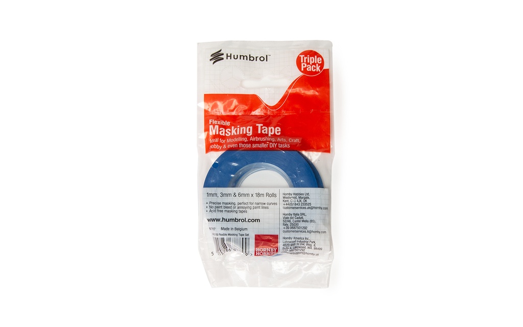 Flexible Masking Tape Set - (Sizes: 1mm/3mm/6mm x 18M)
