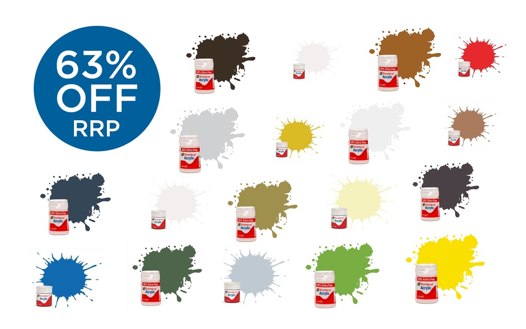 BUNDLEHU6 Humbrol Acrylic Paint Bundle ( x108 Paint Pots)