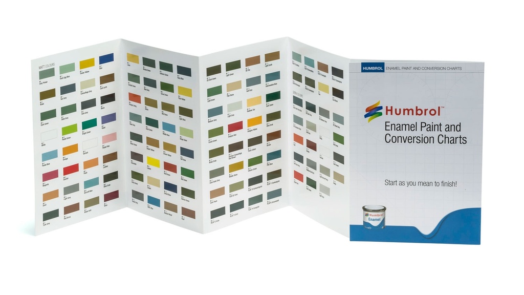 P1158 Humbrol Enamel Colour Chart with hi-spec printing