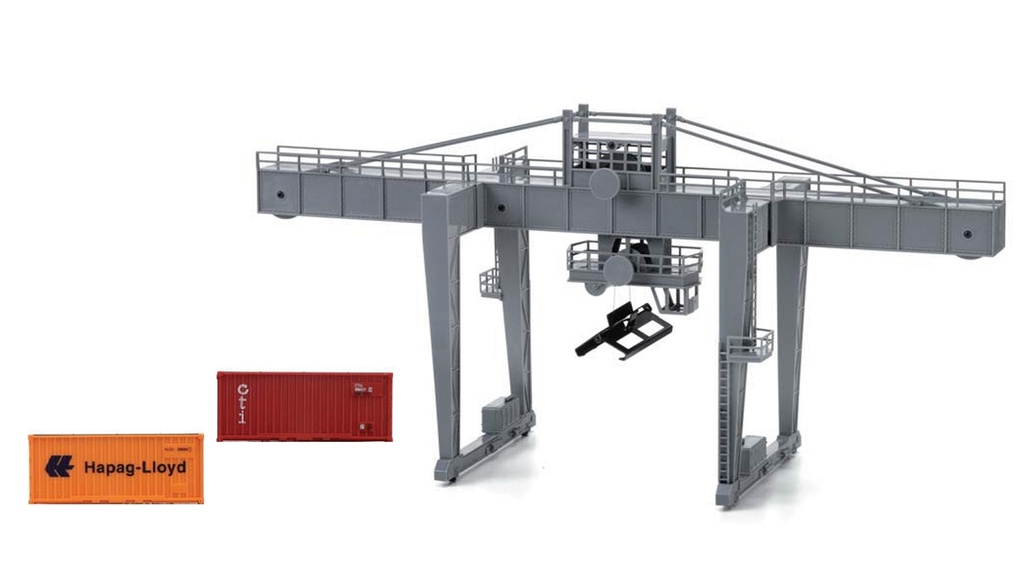 Gru per container con 2 container