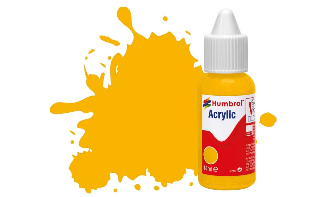 DB0154 Acrylic Paint: 154 - Insignia Yellow - Matt - (14ml)