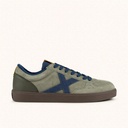 MUNICH BREAK PREMIUM 56 Retro tennis and skate Sneakers low-top olive green and navy blue with brown sole