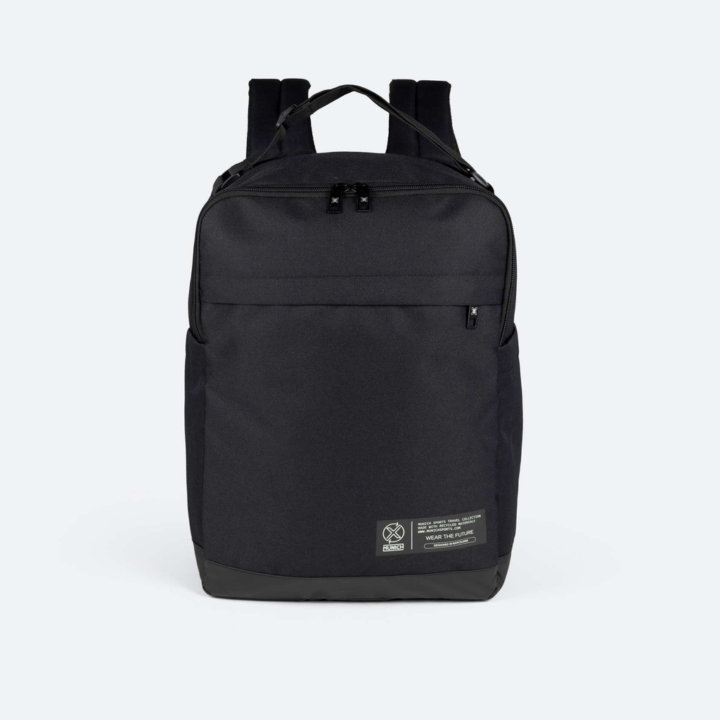 7113293 Mochila negra de poliéster reciclado MUNICH GATE X-39 UNDERSEAT BACKPACK