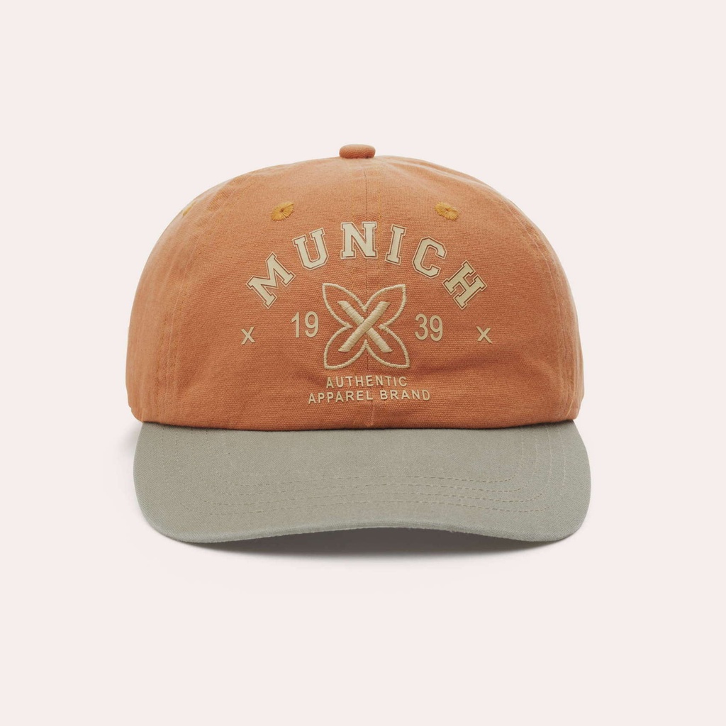 2507506 Gorra MUNICH varsity lifestyle de algodón naranja