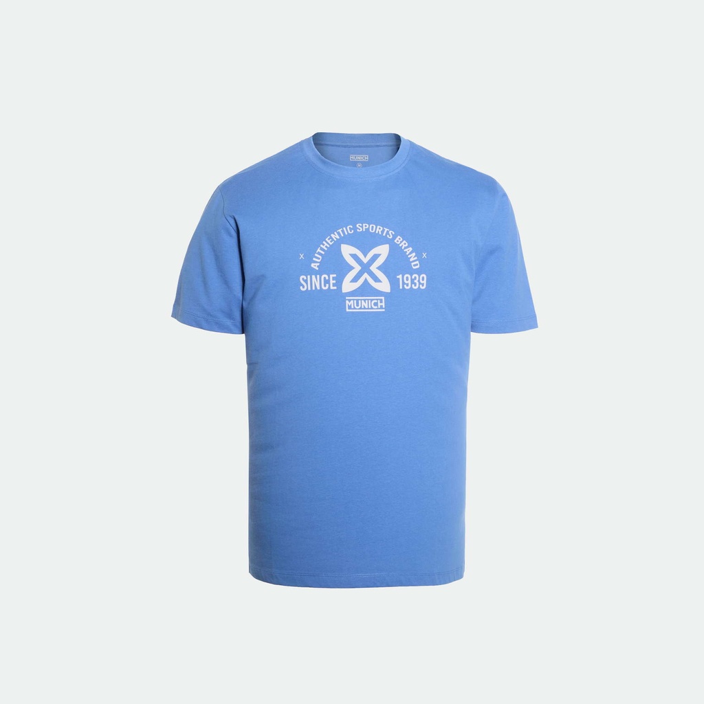 2507619 Camiseta MUNICH de algodón celeste